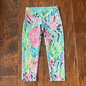 Lilly Pulitzer Luxletic Pink and Blue Leggings Vibrant Athletic Style